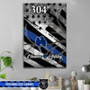 On Your Side Forever Couple Thin Blue Line Canvas Print