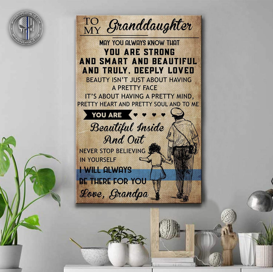 Canvas Prints 16" x 24" - BEST SELLER TBL - To My Grandaughter Canvas