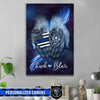 Together Forever Police And Teacher Couple Thin Blue Line Canvas Print