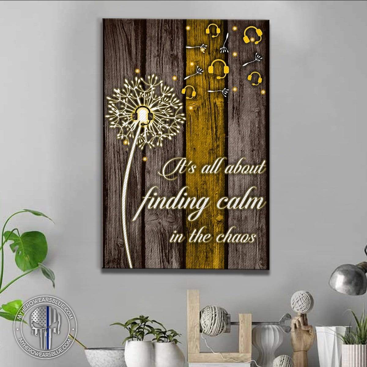 Canvas Prints 16" x 24" - BEST SELLER TGL - Dandelion - Finding Calm In Chaos Canvas