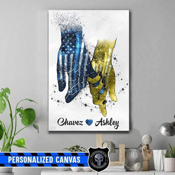 Police Thin Blue Line Personalized Kitchen Towels 2 piece Set