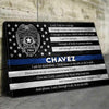 Canvas Prints Thin Blue Line Flag - Police Prayer Thin Blue Line Canvas Print
