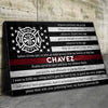 Canvas Prints Thin Red Line Flag - Firefighter Prayer Thin Red Line Personalized Firefighter Canvas Print