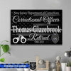 Canvas Prints 24" x 16" - BEST SELLER Thin Silver Line - Correctional Retirement Personalized Canvas