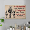 To Our Firefighter Dad Vintage Thin Red Line Personalized Firefighter Canvas Print