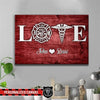 Firefighter And Nurse Love Personalized Canvas Print
