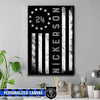 TSL - Correctional Officer Circle Star Personalized Canvas