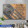 TSL - To My Mom Correctional Officer Badge Personalized Canvas