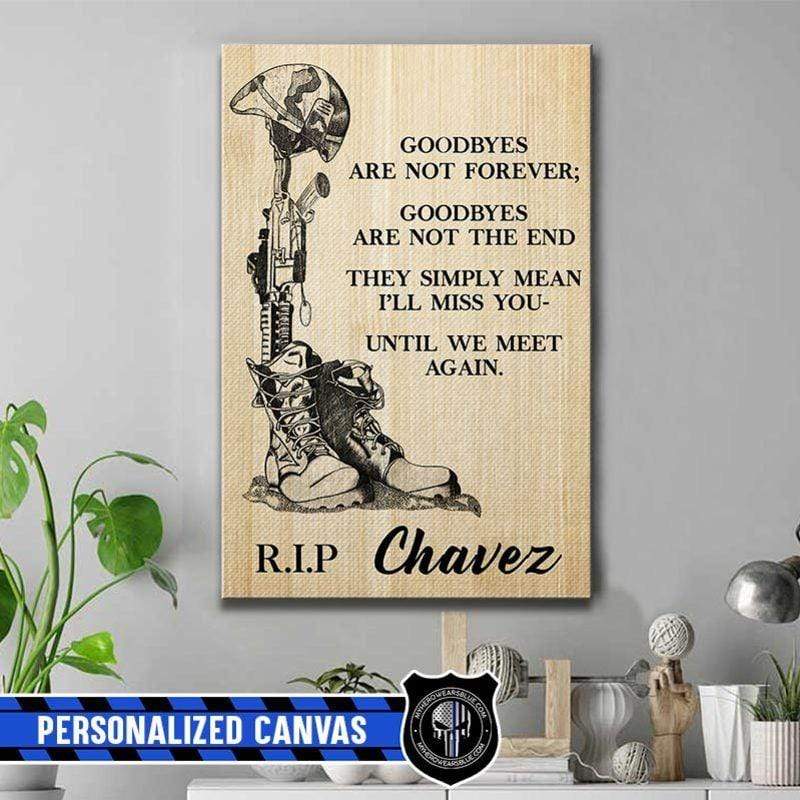 Fallen Warrior Personalized Veteran Decorative Canvas Print
