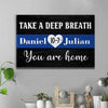 You Are Home 10 - 7 Code Thin Blue Line Canvas Print