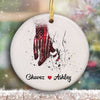 Circle Ornament Always By Your Side Firefighter Love Personalized Circle Ornament