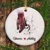 Circle Ornament Pack 1 Always By Your Side Firefighter Love Personalized Circle Ornament