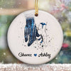 Circle Ornament Always By Your Side Police Nurse Love Personalized Circle Ornament