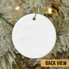 Circle Ornament Half Flag Female Police Suit Personalized Circle Ornament