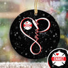 Circle Ornament One Size / Black Infinity Love Fire Hose Thin Red Line Christmas Personalized Circle Ornament