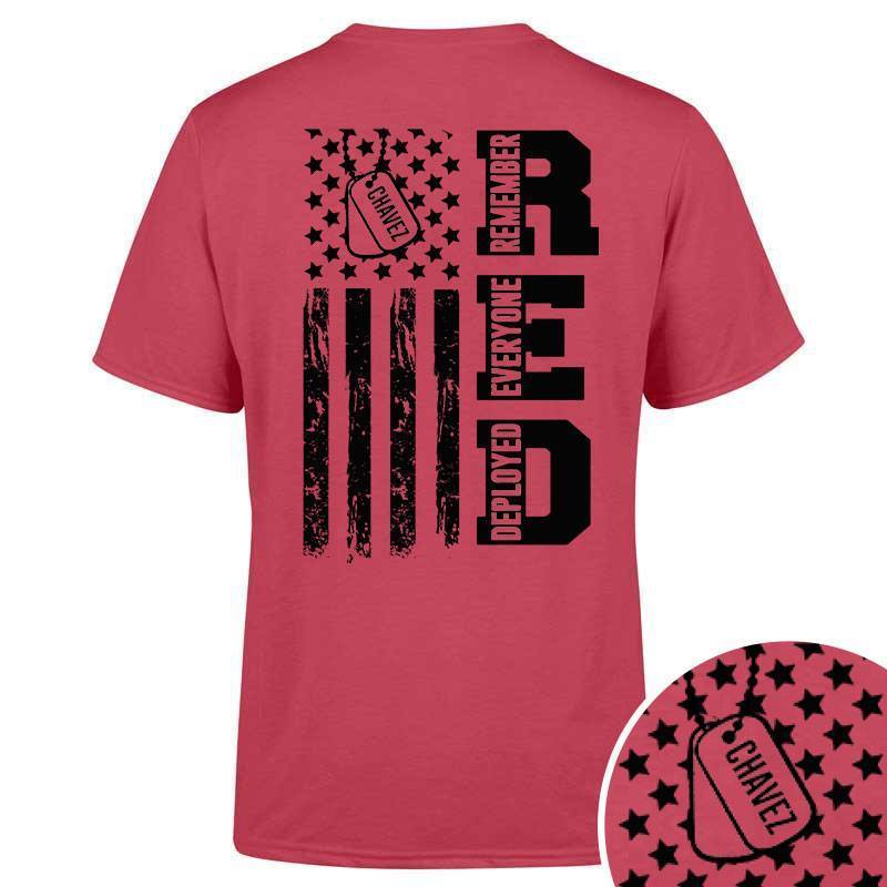 Army - RED Flag Personalized Shirt