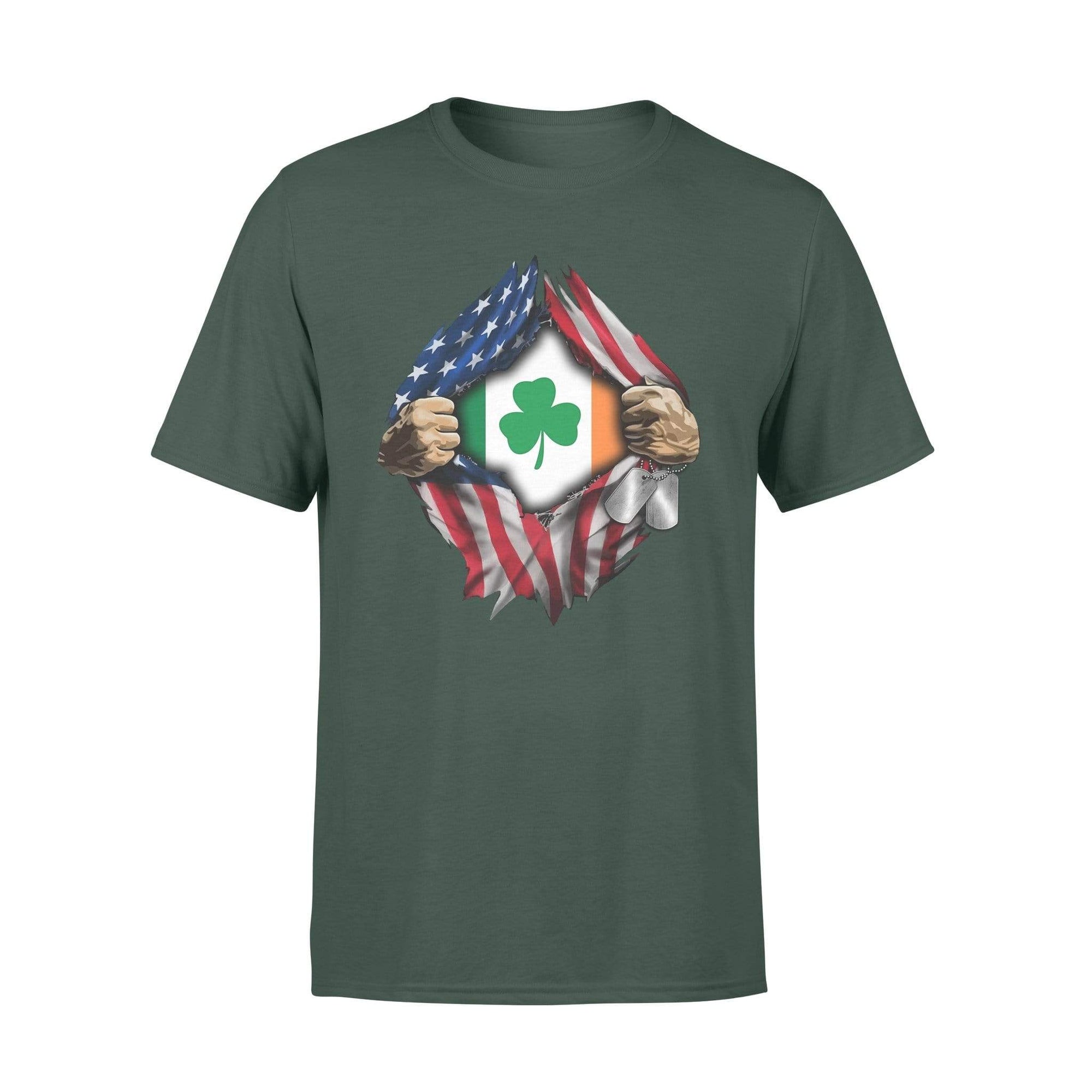 Army - St Patrick Day Irish Flag Inside Shirt