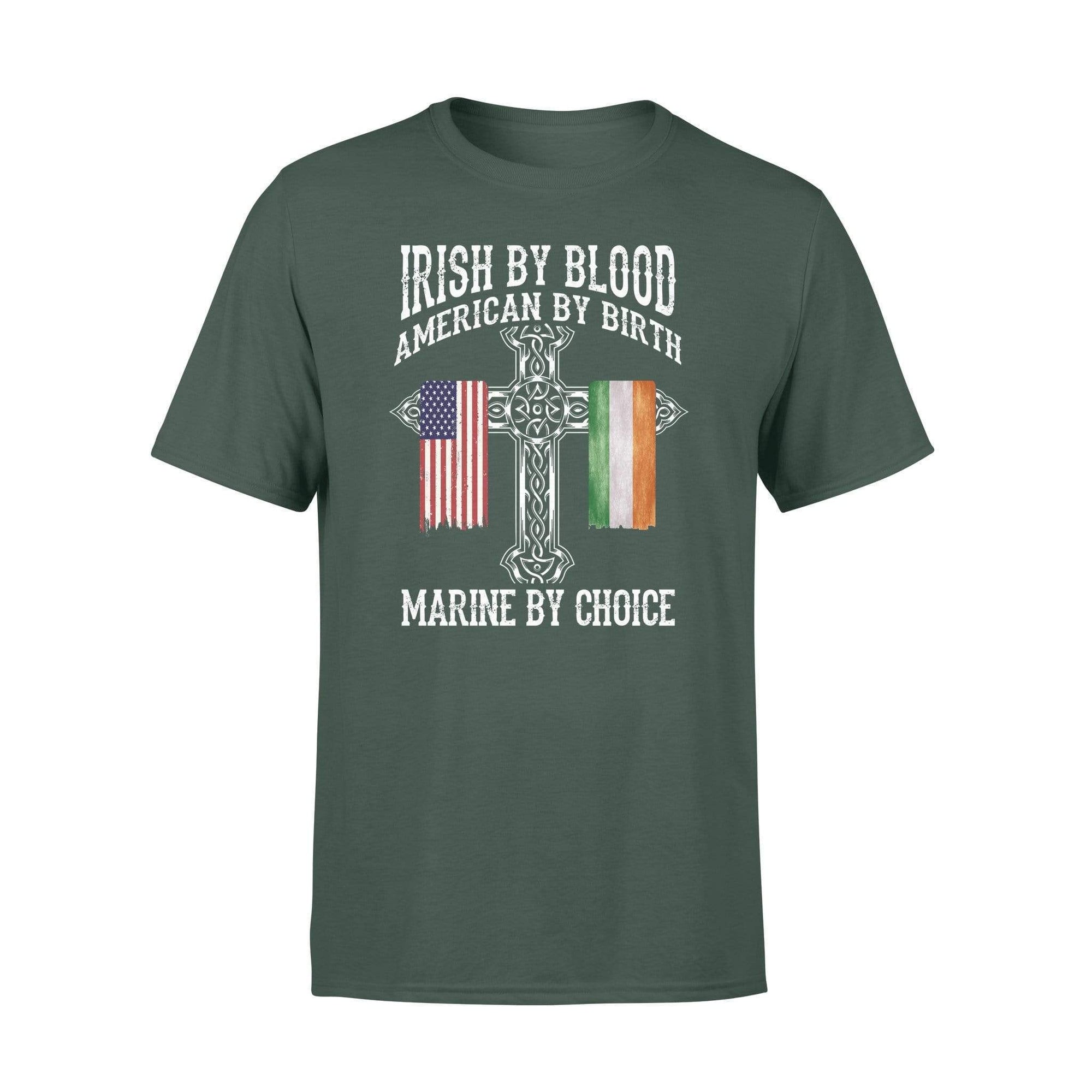 St Patrick Day Irish By Blood Marine By Choice Shirt Standard T-shirt