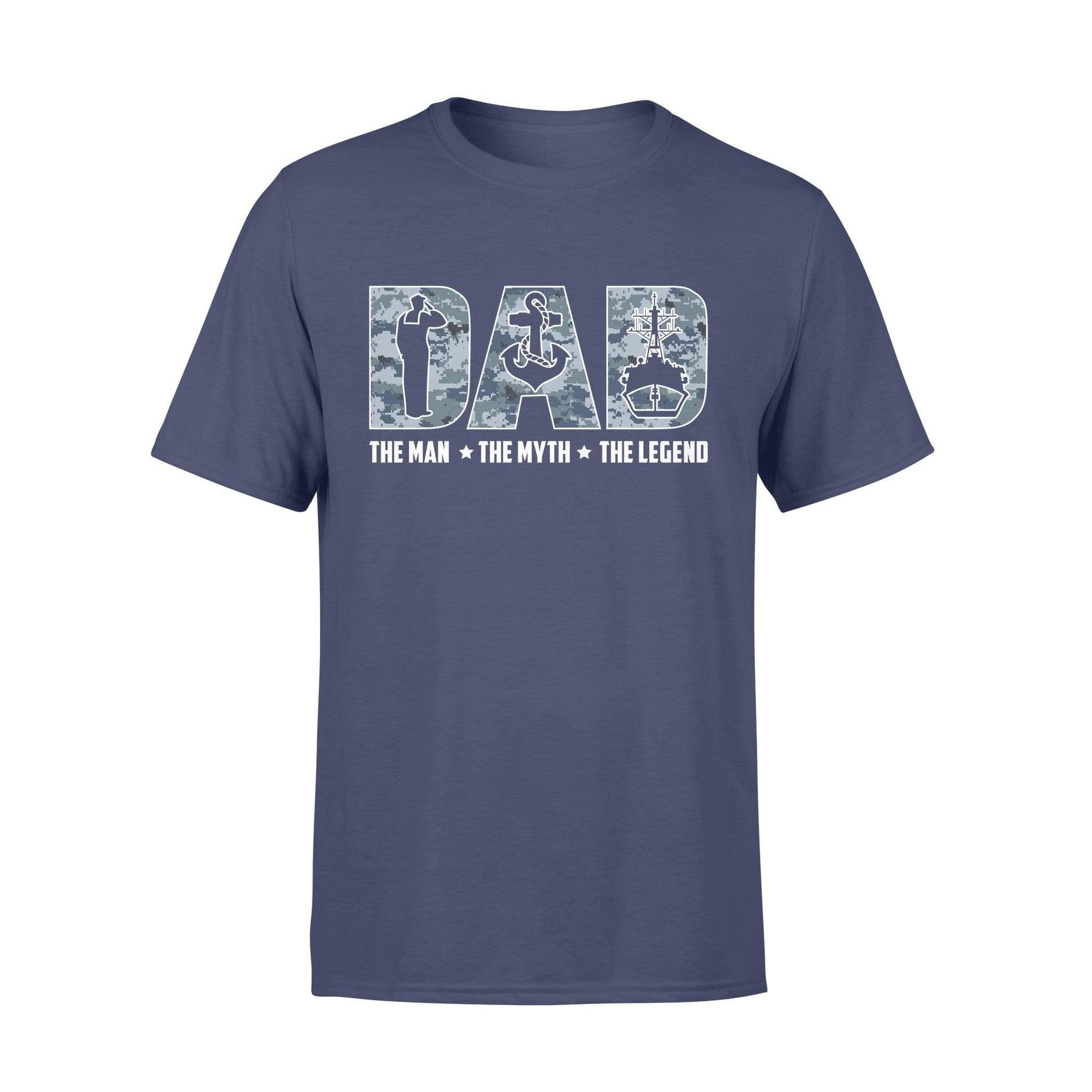 Navy - Dad The Man The Myth The Legend Camouflage Shirt