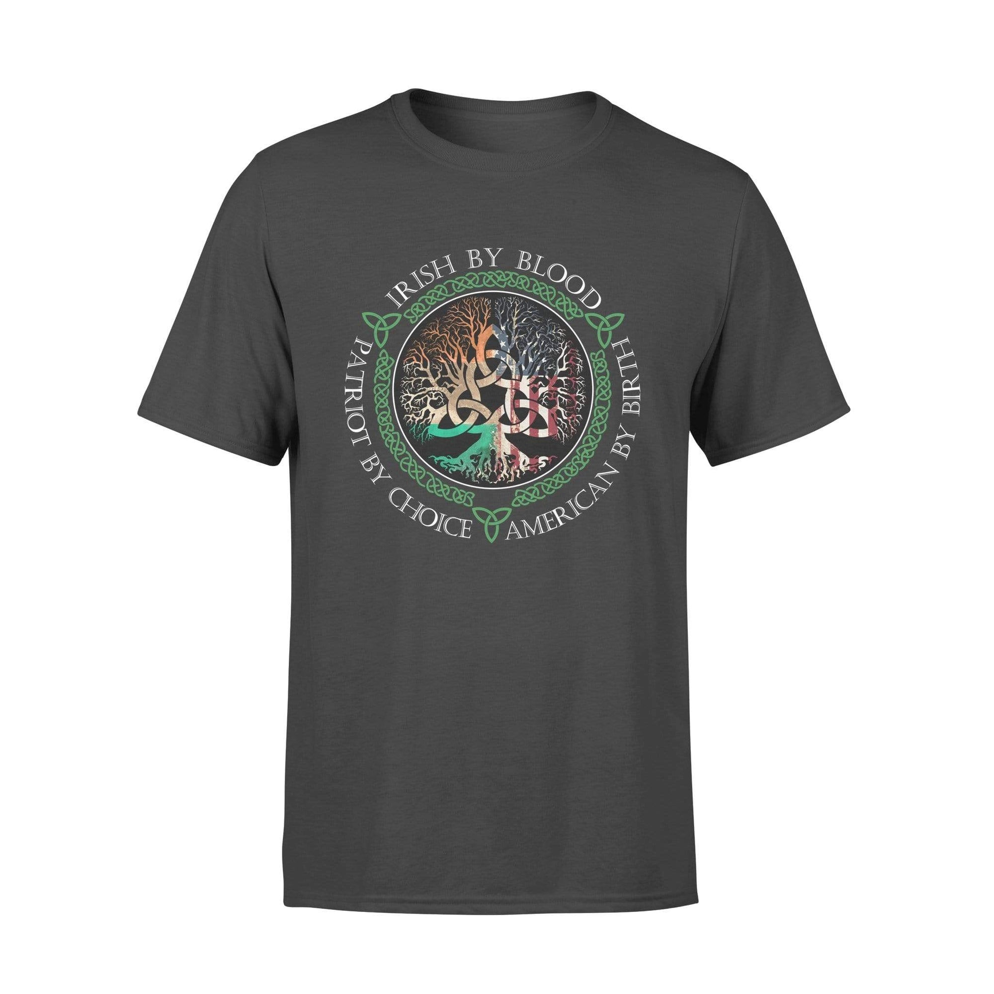 Patriot - St Patrick Day Irish By Blood Patriot By Choice Celtic Tree Shirt