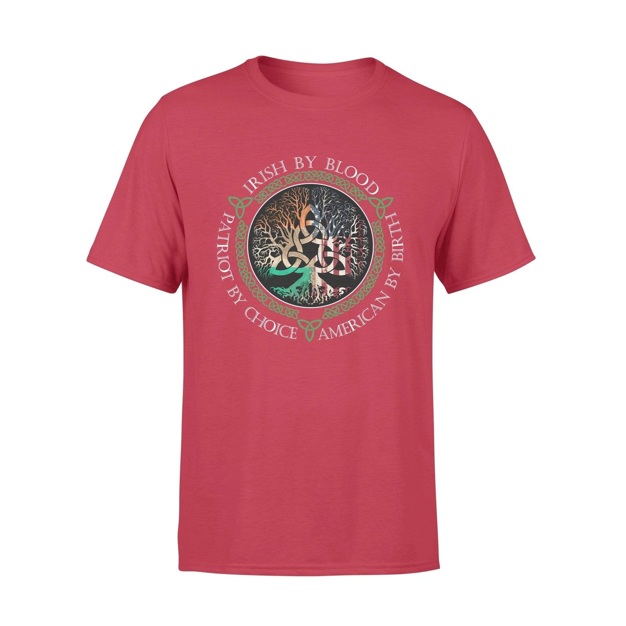 Patriot - St Patrick Day Irish By Blood Patriot By Choice Celtic Tree Shirt