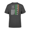 Personalized Shirt - Navy - St Patrick Day Irish Flag Anchor - Standard T-shirt