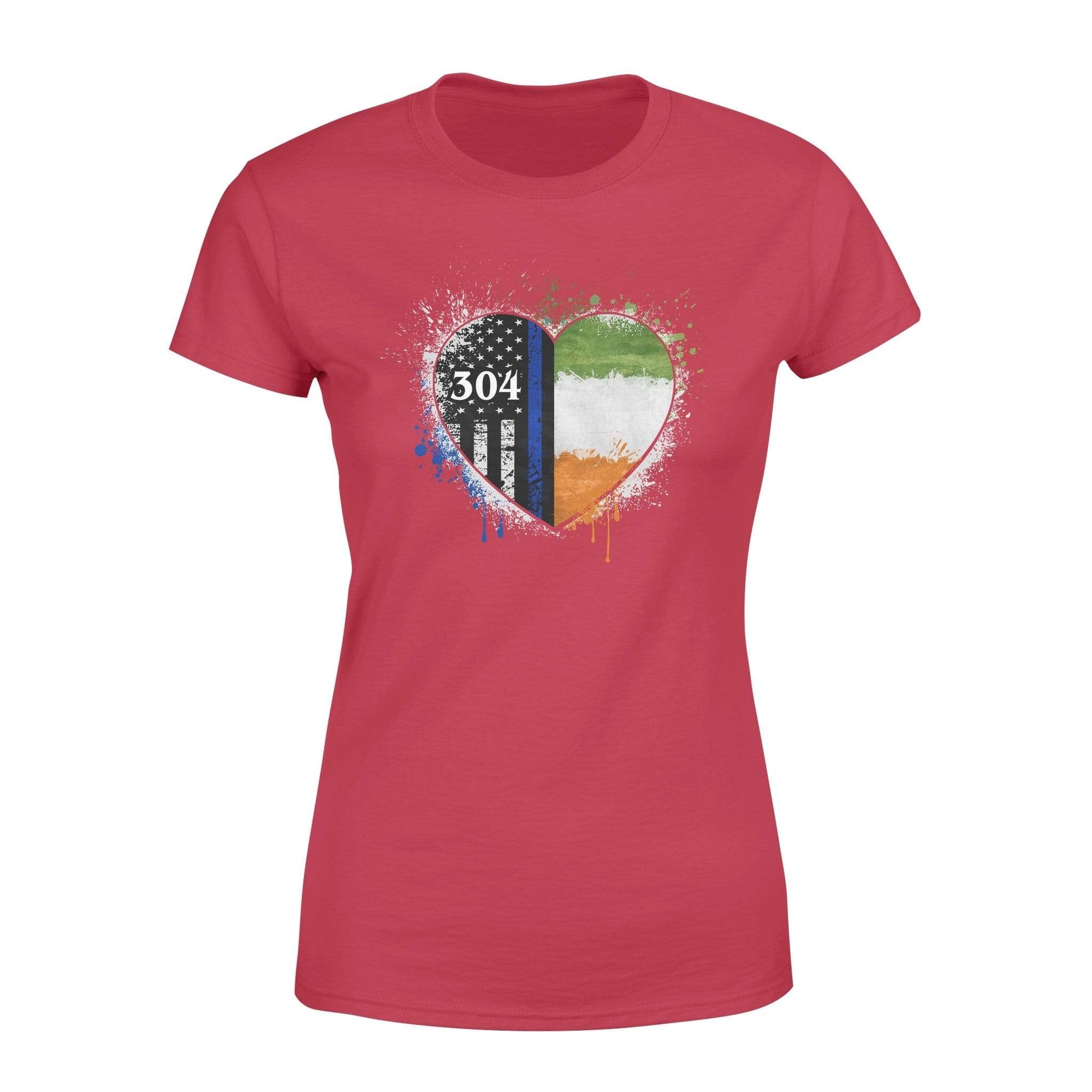 Personalized Shirt - TBL - Color Drop Half Flag Heart - Standard Women’s T-shirt