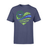 Thin Blue Line - St Patrick Day Galaxy Flag Heart Shamrock Pattern Personalized T-shirt