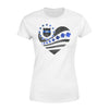 Thin Blue Line - St Patrick Day Galaxy Flag Heart Personalized Women’s T-shirt