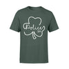 Thin Blue Line - St Patrick Day Lucky Shamrock Personalized T-shirt