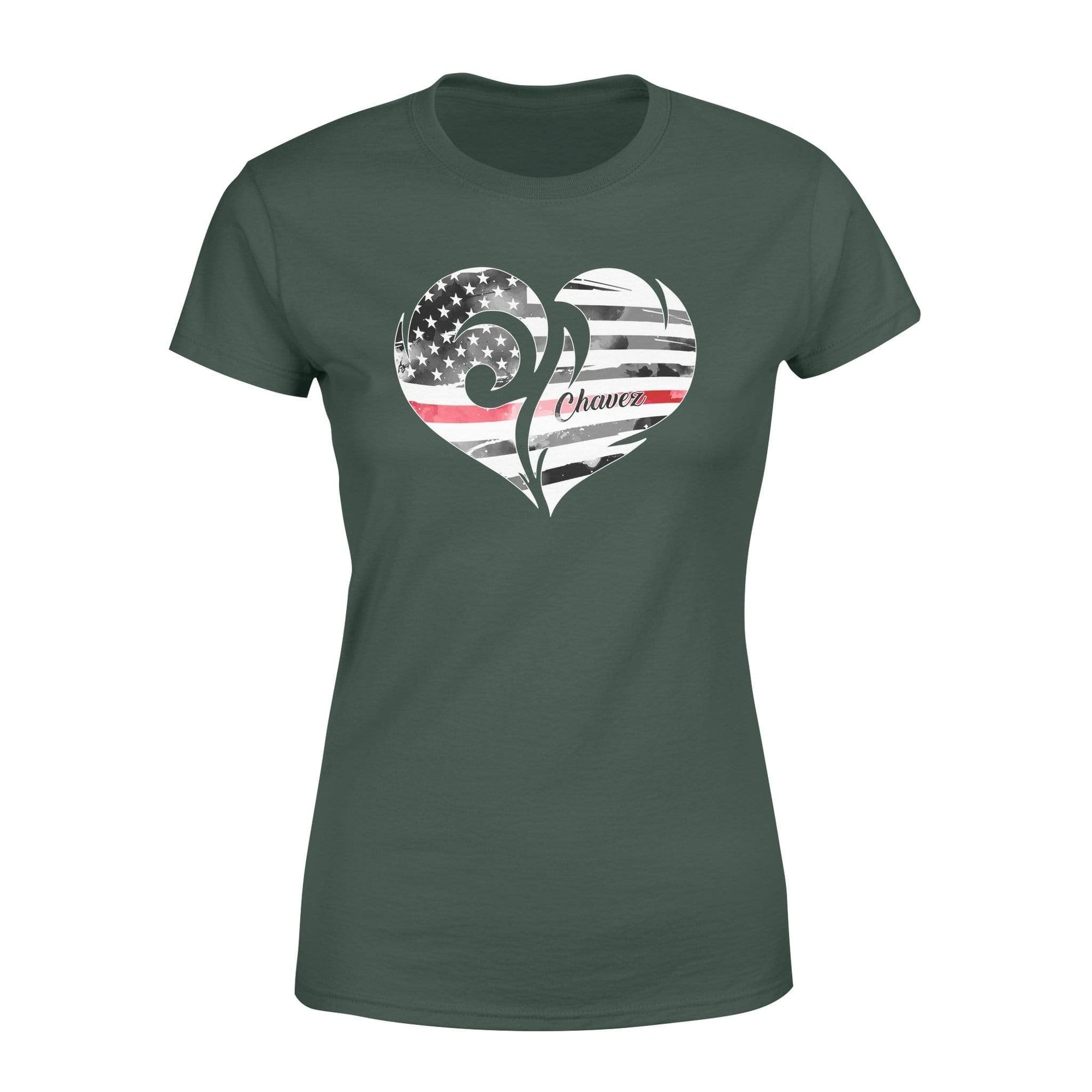 Personalized Shirt - TRL - Fire Heart Flag - Standard Women’s T-shirt