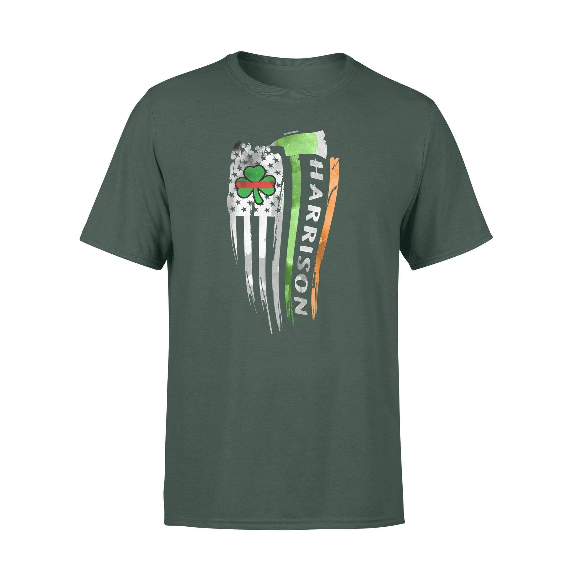 TRL - St Patrick Day Firefighter Axe Distressed Flag Personalized Shirt
