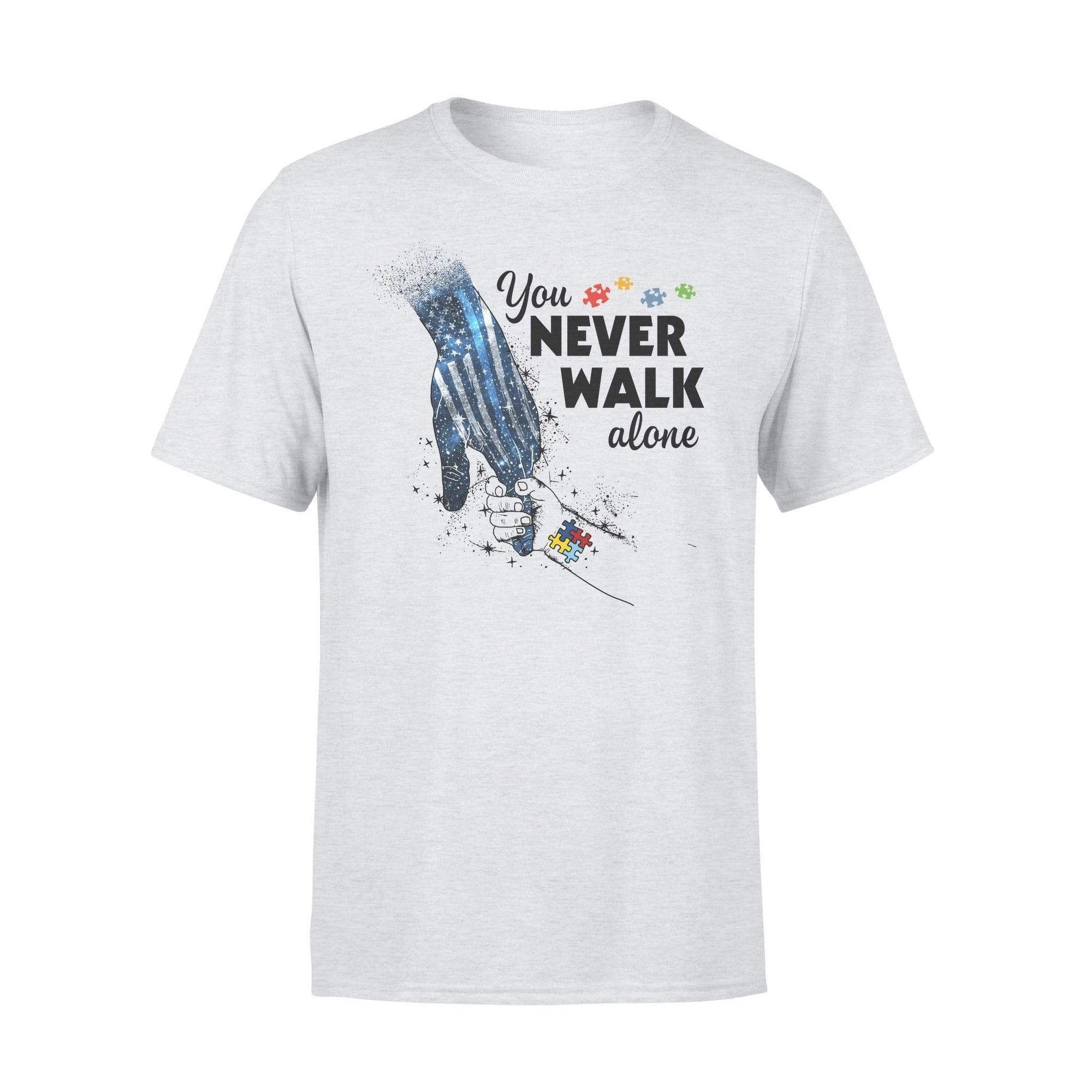 Thin Blue Line - Always By Your Side Autism You Never Walk Alone Shirt