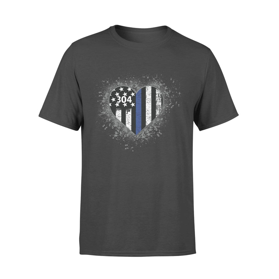 Color Drop Thin Blue Line Heart Personalized Police Shirt