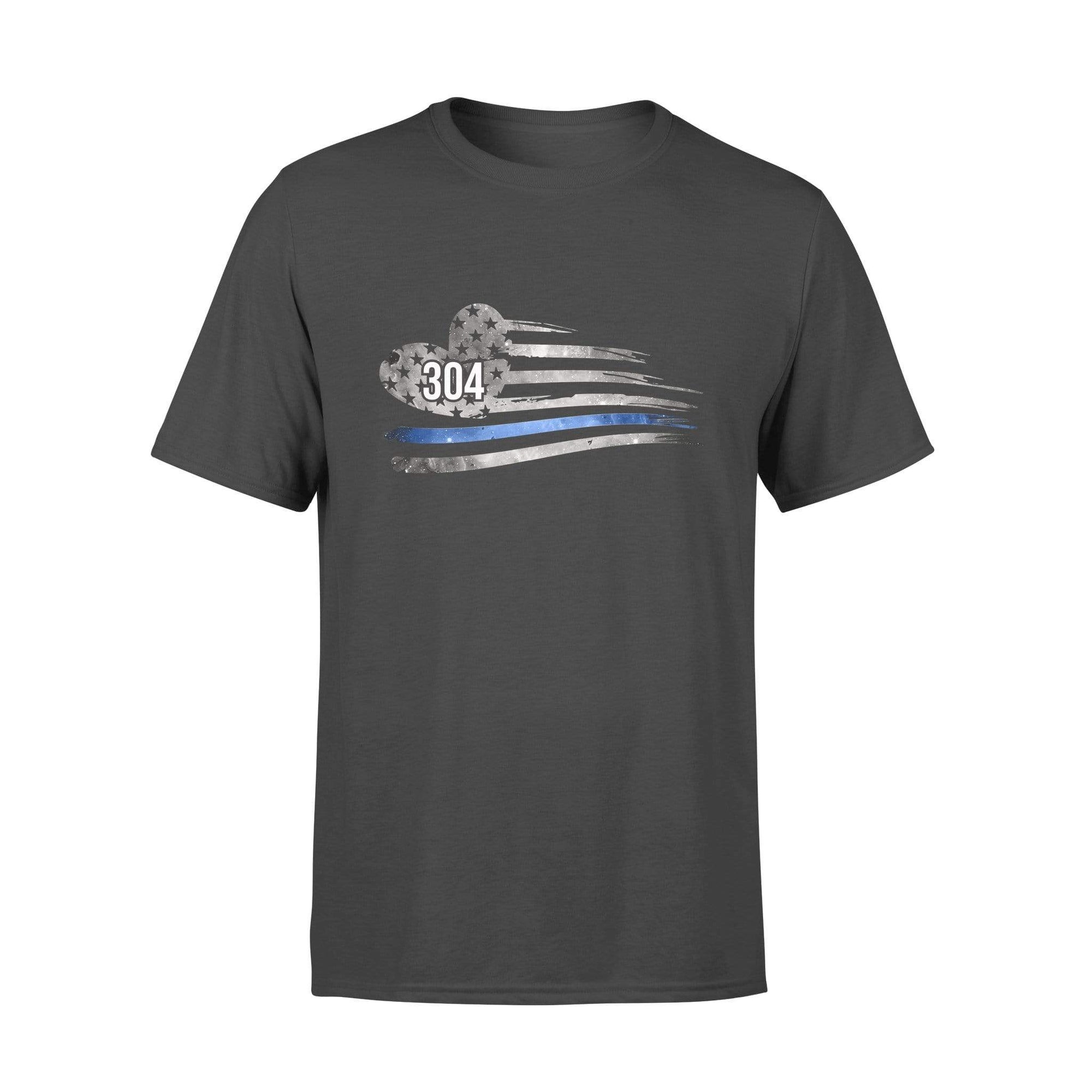 Thin Blue Line - Flag Heart Star Personalized Police Shirt