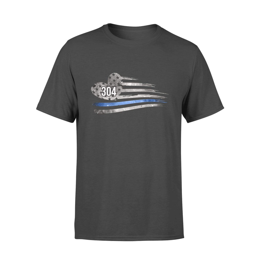 Thin Blue Line - Flag Heart Star Personalized Police Shirt