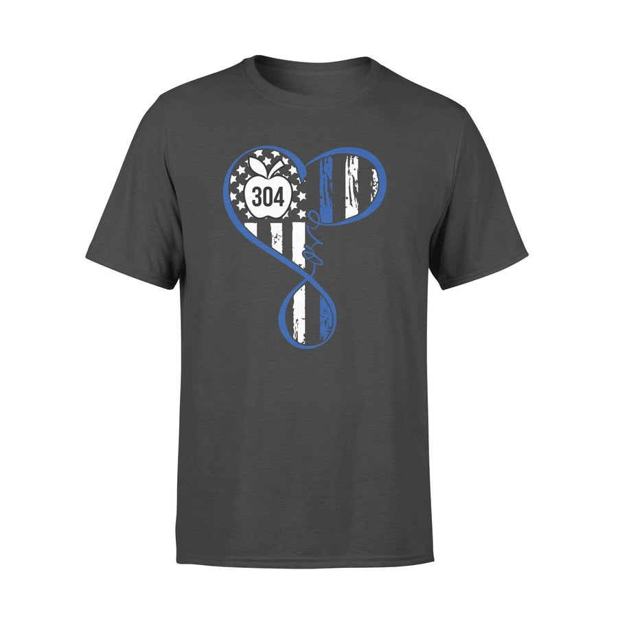 Thin Blue Line - Flag Infinity Police And Teacher Couple Personalized Police Shirt