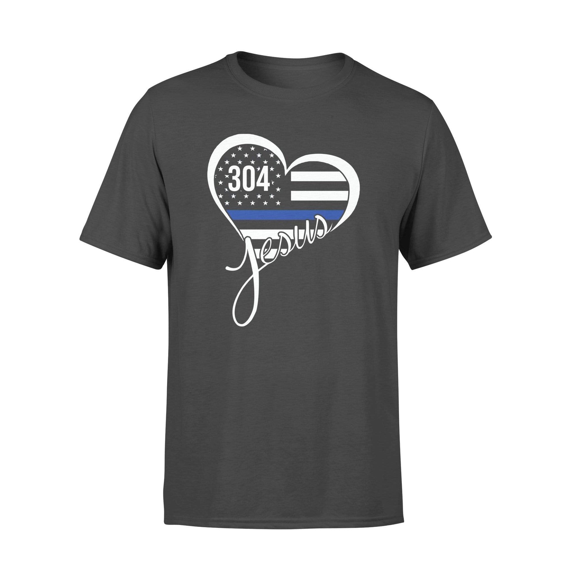 Thin Blue Line - Flag Love Jesus Personalized Police Shirt