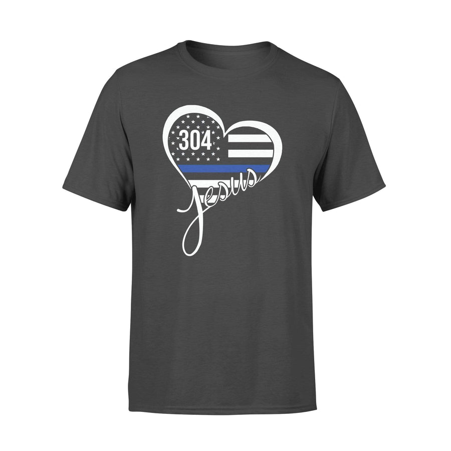 Thin Blue Line - Flag Love Jesus Personalized Police Shirt