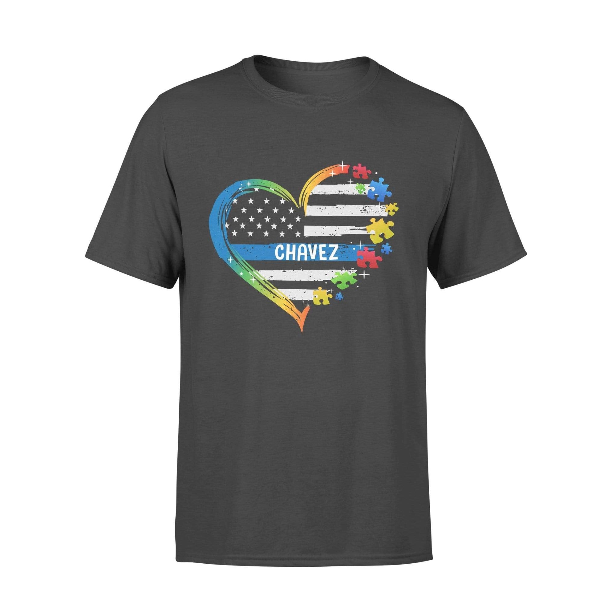 Thin Blue Line - Flag Puzzle Heart Personalized Police Shirt
