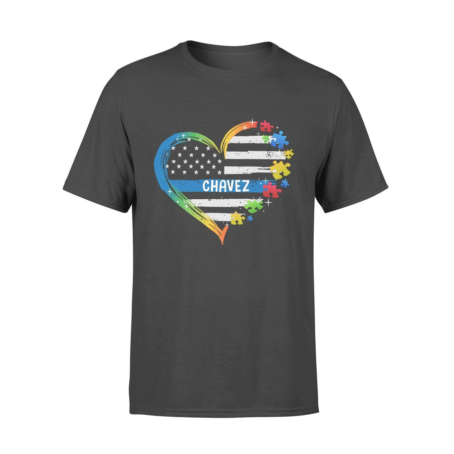 Thin Blue Line - Flag Puzzle Heart Personalized Police Shirt