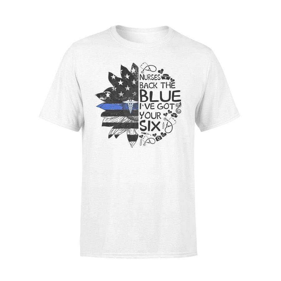 Thin Blue Line - Half Sunflower Nurses Back The Blue Police Nurse Shirt