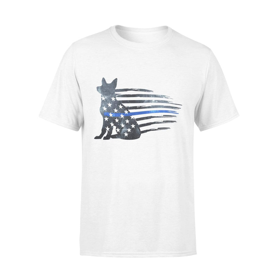 Thin Blue Line - K9 Distressed Flag Personalized Police Shirt