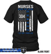 Thin Blue Line Nurses Back The Blue Flag Personalized Shirt