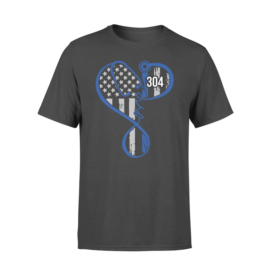 Thin Blue Line - Police Nurse Stethoscope Flag Infinity Love Personalized Police Shirt