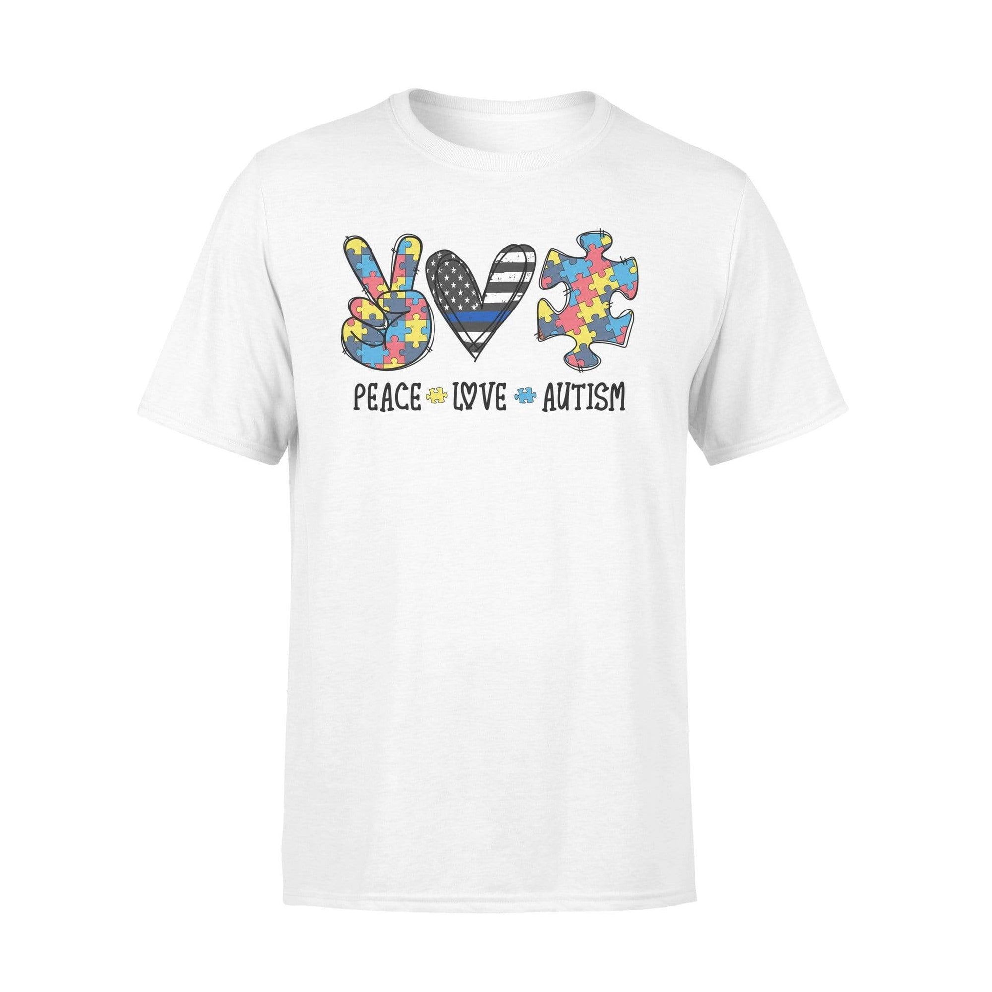 TBL - Police Peace Love Autism Shirt