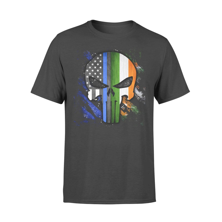 St Patrick Day Irish Thin Blue Line Punisher Shirt
