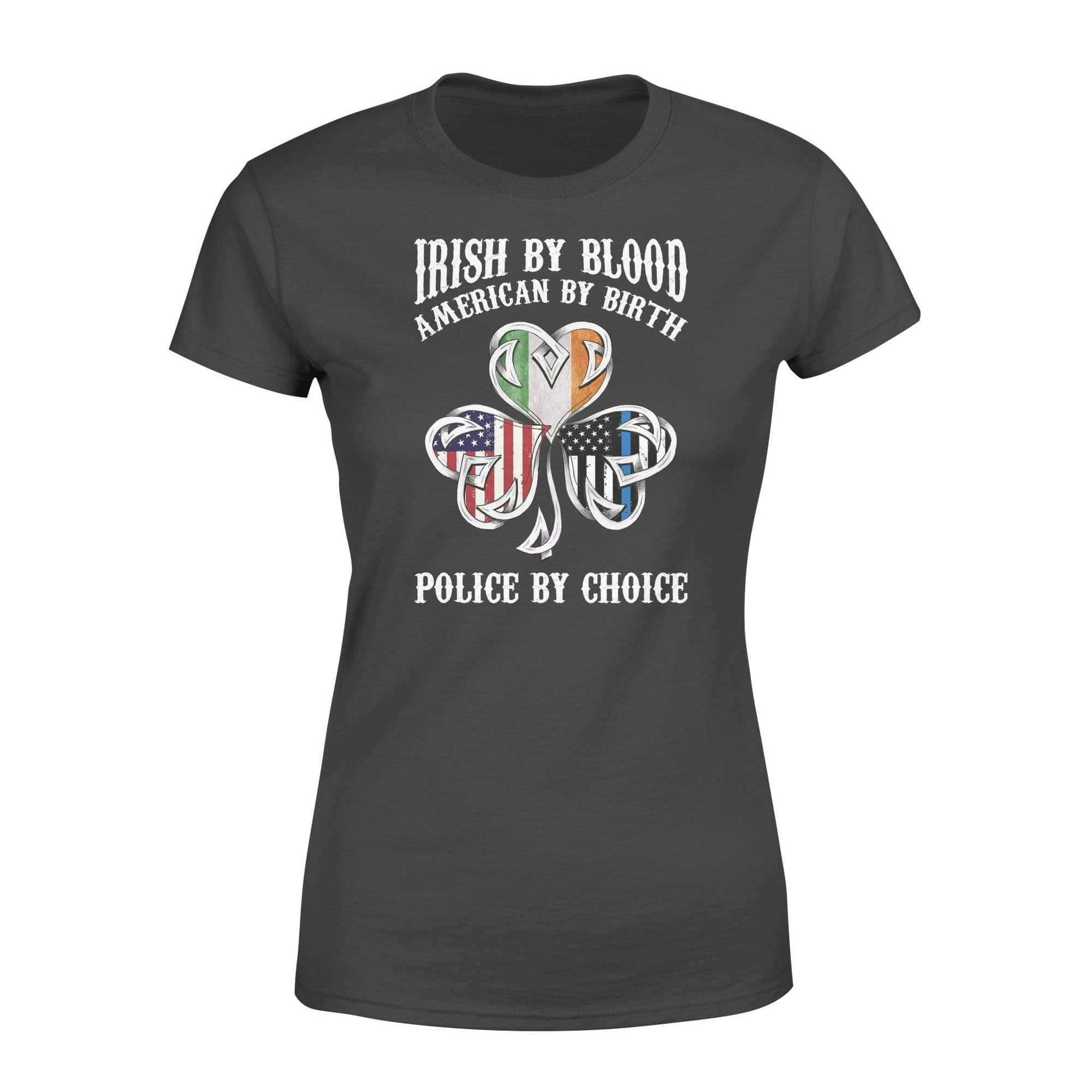 Thin Blue Line - St Patrick Day Shamrock Artwork - Standard Women’s T-shirt