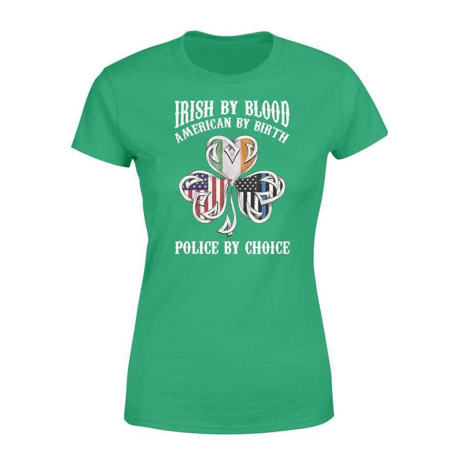 Thin Blue Line - St Patrick Day Shamrock Artwork - Standard Women’s T-shirt