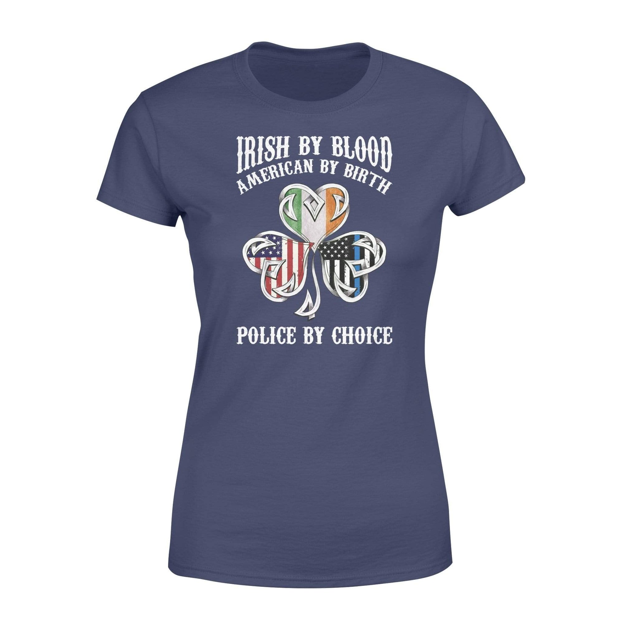 Thin Blue Line - St Patrick Day Shamrock Artwork - Standard Women’s T-shirt